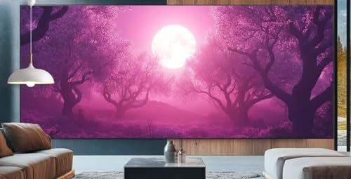 Landschaft Diamond Painting XXL 80x180cm Diamond Painting Erwachsene Mond,Diamant Malerei Full Round Kristall Malen Nach Zahlen,Kreuzstich Mosaik Bastelset Set,Home Dekor Geschenke für Frauen L39 von cppxinng