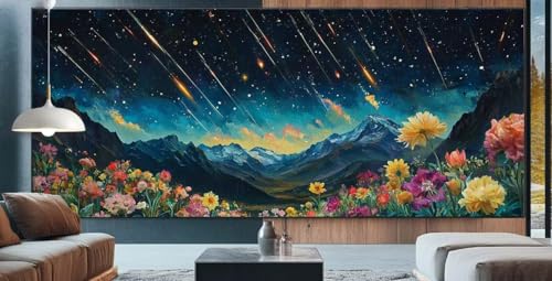 Meteor Diamond Painting XXL 70x160cm Diamond Painting Erwachsene Garten,Diamant Malerei Full Round Kristall Kunst Malen Nach Zahlen,Kreuzstich Mosaik Bastelset Set,Home Dekor Geschenke für Frauen E49 von cppxinng