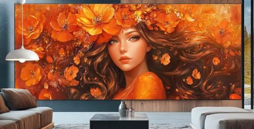 Prinzessin Diamond Painting XXL 70x160cm Diamond Painting Erwachsene Blume,Diamant Malerei Full Round Kristall Malen Nach Zahlen,Kreuzstich Mosaik Bastelset Set,Home Dekor Geschenke für Frauen C99 von cppxinng