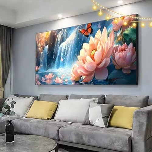 Schmetterling Diamond Painting XXL 180x80cm Diamant Painting Bilder Fallen,5D Vollbohrer Diamant Kunst Malerei Stickerei Kreuzstich DIY Diamond Puzzle Mosaikherstellung Bastelset,Dekor Geschenke C349 von cppxinng