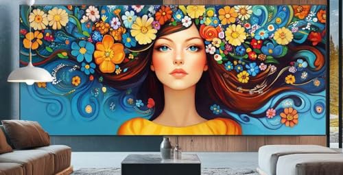 Schönheit Diamond Painting XXL 100x200cm Diamond Painting Erwachsene Blume,Diamant Malerei Full Round Kristall Malen Nach Zahlen,Kreuzstich Mosaik Bastelset Set,Home Dekor Geschenke für Frauen E13 von cppxinng