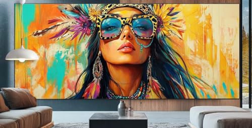 Schönheit Diamond Painting XXL 100x250cm Diamond Painting Erwachsene indisch,Diamant Malerei Full Round Kristall Malen Nach Zahlen,Kreuzstich Mosaik Bastelset Set,Home Dekor Geschenke für Frauen L11 von cppxinng