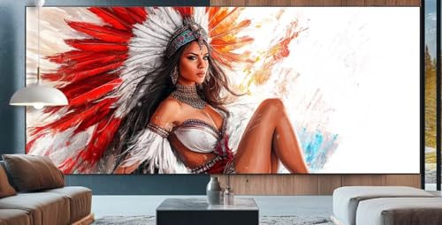 Schönheit Diamond Painting XXL 100x250cm Diamond Painting Erwachsene indisch,Diamant Malerei Full Round Kristall Malen Nach Zahlen,Kreuzstich Mosaik Bastelset Set,Home Dekor Geschenke für Frauen L6 von cppxinng