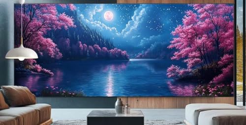 See Diamond Painting XXL 80x180cm Diamond Painting Erwachsene Nachtansicht,Diamant Malerei Full Round Kristall Malen Nach Zahlen,Kreuzstich Mosaik Bastelset Set,Home Dekor Geschenke für Frauen K94 von cppxinng