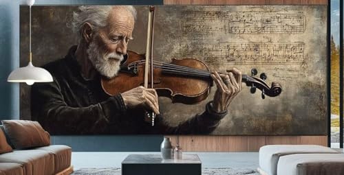 Violine Diamond Painting XXL 80x150cm Diamond Painting Erwachsene Musik,Diamant Malerei Full Round Kristall Kunst Malen Nach Zahlen,Kreuzstich Mosaik Bastelset Set,Home Dekor Geschenke für Frauen L1 von cppxinng