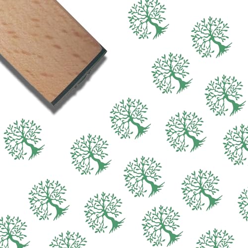 craspire Baum des Lebens Holzstempel 3/5 Zoll Muster Mini Kleine Holzstempel Wiederverwendbarer Vintage-Druck Für DIY Handwerk Karte Scrapbooking Journaling Alben Kartenherstellung Planer Umschlag von craspire