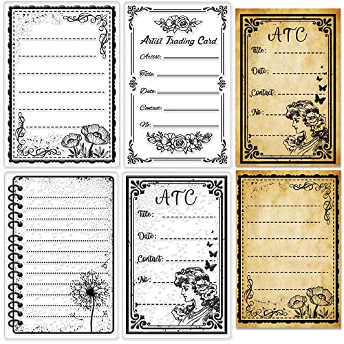 CRASPIRE Clear Label Stamps, Frame Silicone Clear Stamps Transparent Stamps Artist Trading Card Rubber Stamp for DIY Photo Albums Scrapbooking Gift Tags Thanksgiving Card Making 4.3 x 6.3 x 0.1 Inch von craspire