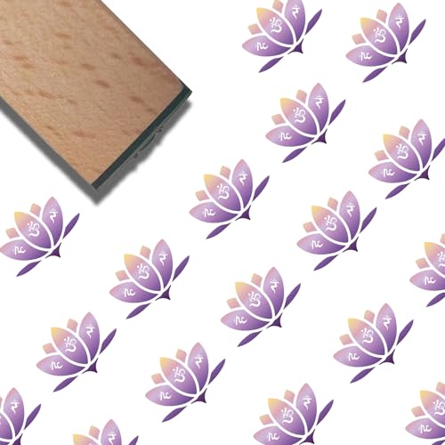 craspire Lotusblume Holzstempel 3/5 Zoll Blumenmuster Mini Kleine Holzstempel Wiederverwendbarer Vintage-Druck Für DIY Handwerk Karte Scrapbooking Journaling Alben Kartenherstellung Planer Umschlag von craspire