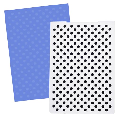 CRASPIRE Polka Dot Prägeordner Vintage Kunststoff Hintergrund Vintage Vorlage Schablonen Für Kartenherstellung Werkzeug DIY Handgemachte Scrapbooking Papier Handwerk Album Stempel von craspire