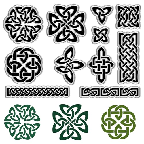 craspire Trinity Knot Clear Stamps Celtic Knot Transparente Gummistempel Silikonsiegel Stempeltagebuch Für DIY Scrapbooking Fotoalbum Dekorative Karten Herstellung Stempelfolienrahmen von craspire