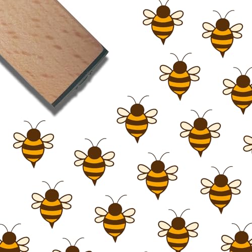 craspire 0.6 Zoll Mini Holzstempel Bienen Holzstempel Kleine Quadratische Hummel Stempel Für Die Kartengestaltung DIY Kunsthandwerk Scrapbooking Tagebuch Briefplaner Dekorative Alben Umschläge von craspire