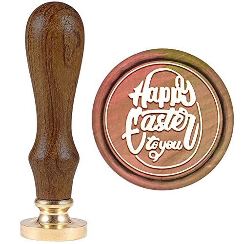 CRASPIRE Frohe Ostern Wachs Siegelstempel, Tierversiegelung Wachsstempel Retro Holzstempel Wachsversiegelung 25mm Abnehmbare Messingdichtung Holzgriff Für Umschläge Einladungen Hochzeitsverzierung von craspire