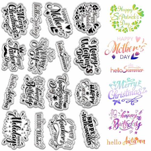 craspire Transparente Wortstempel Vintage Feiertags Geburtstags Segenswörter Halloween Wiederverwendbarer PVC Hintergrund Poststempel Silikonstempel Siegel Zum Basteln Scrapbooking Journaling craspire Transparente Wortstempel Vintage Feiertags Geburtstags Segenswörter Halloween Wiederverwendbarer PVC Hintergrund Poststempel Silikonstempel Siegel Zum Basteln Scrapbooking Journaling von craspire
