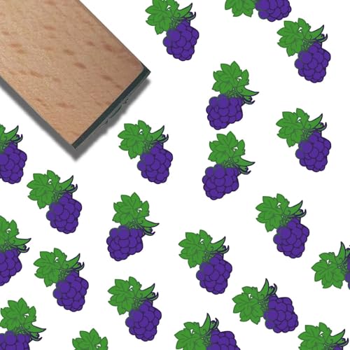 craspire Trauben Stempel Gummi Holzstempel 1,6 Zoll Traubenfrucht Lebensmittel Kleiner Kunstdruck Holzstempel Mit Quadratischem Kopf Für DIY Scrapbooking Karten Tagebücher Tagebuch Papier Fotoalbum von craspire