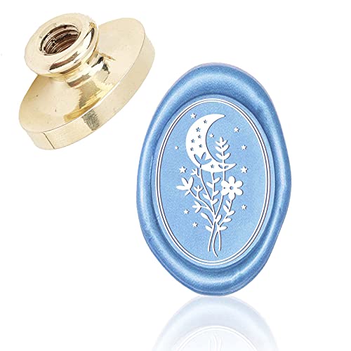 craspire Wax Seal Stamp Moon, Ovaler Siegelstempelkopf Nur Für Hochzeitseinladungen Crads Flasche Geschenkdekoration von craspire