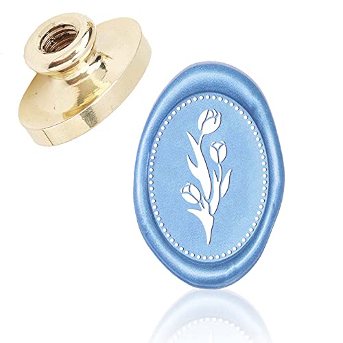 craspire Wax Seal Stamp Tulpe, Ovaler Siegelstempelkopf Nur Für Hochzeitseinladungen Crads Flasche Geschenkdekoration von craspire