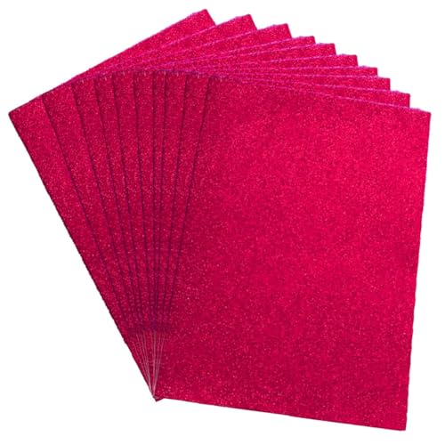 Glitzerkarton, A4, Hot Pink, Bastelschaumplatten, glänzend, leicht zu schneiden, Bastelschaum-Pads, Kartenherstellung, Zubehör, Verzierungen, Scrapbooking, 5 Stück von creative balloons