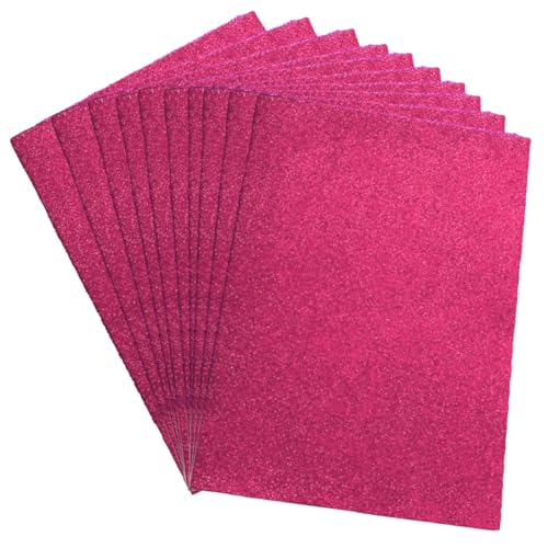 Glitzerkarton, A4, Rosa, Bastelschaumplatten, glänzend, leicht zu schneiden, Bastelschaum-Pads, Kartenherstellung, Zubehör, Verzierungen, Scrapbooking, 5 Stück von creative balloons