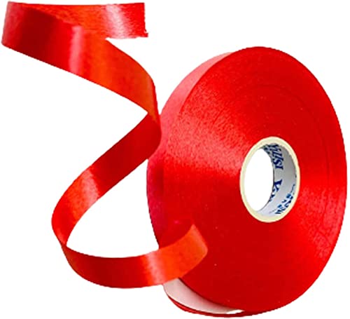 Rollenband, 5 mm breit, gekräuseltes Band für Luftballons, Schnur, Geschenkverpackung, Floristen, Hochzeit, Party, Dekoration, Festivals, Kunst/Handwerk und Weihnachten, rot, 100 Meter von creative balloons