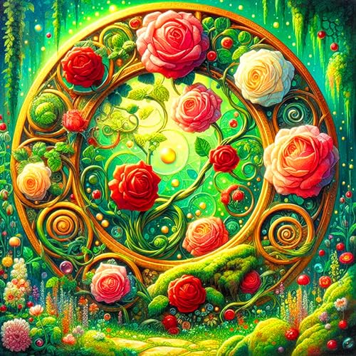 croshom 5D Diamond Painting Erwachsene, Blumen Diamond Painting Bilder Set, DIY Flower Diamond-Painting Full Drill für Wall Decoration 30 x 40 cm von croshom