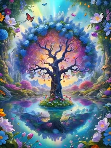 croshom 5D Diamond Painting Erwachsene Tree of Life Diamond Painting bilder Blumen Diamond Painting Set, Mosaic Embroidery für Wall Decoration 30 x 40 cm von croshom