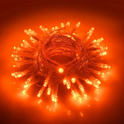 cshare Halloween Lichterkette Batterie, Halloween Orange Lichterketten 3M 30er LED mit 6H Timer Funktion, für Herbstliche, Halloween Themenparty Karneval, Veranda, Fenster, Herbstdekoration von cshare