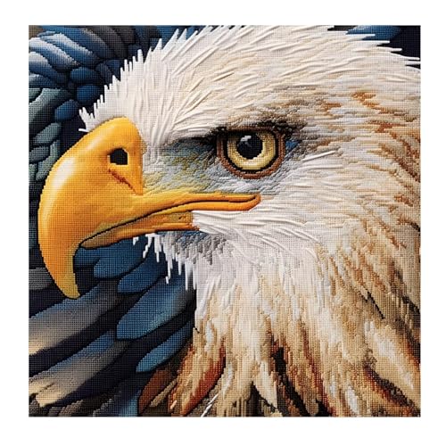 cukol cukol Kreuzstich Set Vorgedruckt Adler, Stickvorlagen Stickbilder Vorgedruckt Kreuzstich Stickpackungen Stickpackung Tier Cross Stitch Embroidery Kit Stickset Sticken Set Erwachsene Anfänger von cukol cukol