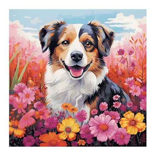 cukol cukol Kreuzstich Set Vorgedruckt Hund, Stickvorlagen Stickbilder Vorgedruckt Kreuzstich Stickpackungen Stickpackung Tier Cross Stitch Embroidery Kit Stickset Sticken Set Erwachsene Anfänger von cukol cukol