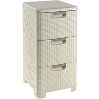 curver STYLE Aufbewahrungsboxen 3x 14,0 l creme 32,8 x 37,8 x 60,0 cm von curver