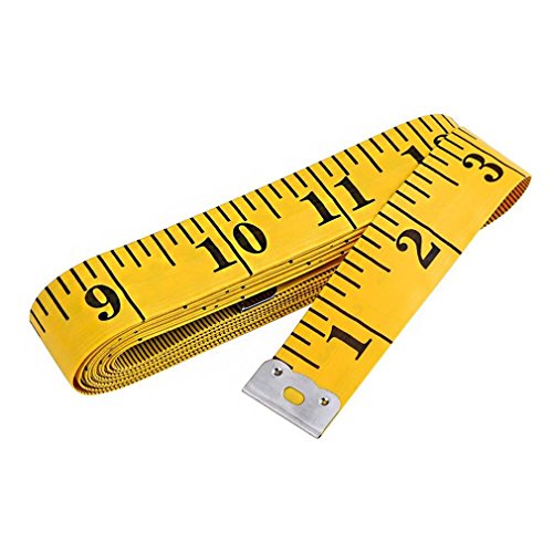 150 cm 152,4 cm Weiches Maßband für Sewing Tailor Tuch Lineal, Gelb, 1 von cutefly