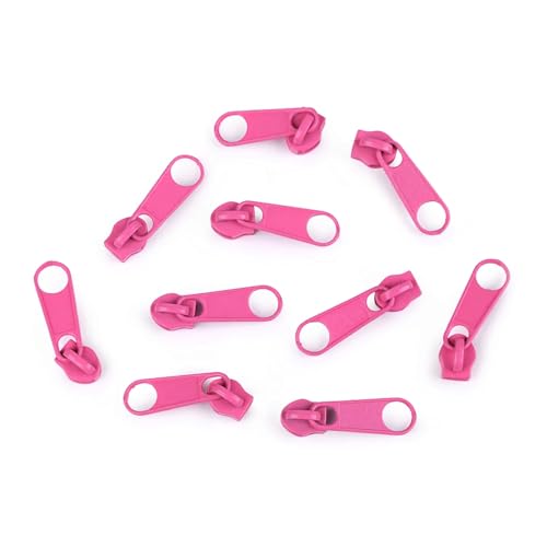 cyclingcolors 10x Reissverschluss Zipper N°3 Schieber Reißverschluss Reparatur Ersatz Zipper für Jacken Koffer Ruckäcke aus Metall, Babyrosa von cyclingcolors