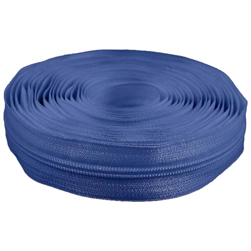 cyclingcolors 1x Reißverschlüsse Nr. 5 Länge 5 Meter Zähnen aus Gespritztem Kunststoff Polyester Open End Mesh ohne Puller Slider Zipper Kleidung Nähen Jacken Kurzwaren, Blau von cyclingcolors