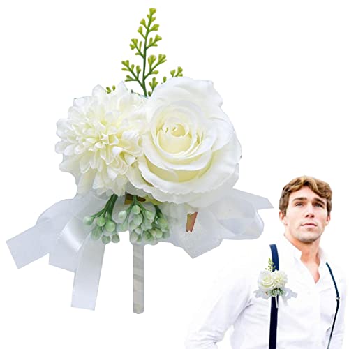 cypreason Boutonniere Hochzeit Gästeanstecker Hochzeit Zubehör Künstliche Ansteckblume Bräutigam Hochzeitsanstecker Blumen Anstecker, Hochzeit Blumen Anstecker von cypreason