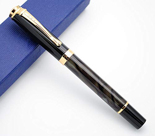 JINHAO 500 Füllfederhalter (Schwarz marmoriert, F Feder) von czxwyst