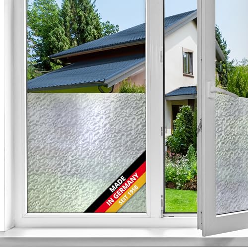 d-c-fix Fensterfolie Snow Milchglas statisch selbsthaftend Premium 67,5 cm x 1,5 m - Milchglasfolie blickdichte Sichtschutzfolie mit UV-Schutz - Sichtschutz für Fenster Folie Klebefolie von d-c-fix