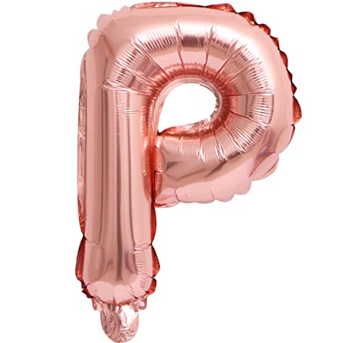 D2D | Party Balloon Buchstabe P in Rosé - Größe 40 cm - Folienballon - Buchstabenballon - Geburtstagsdeko von d2d-needs