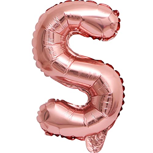 D2D | Party Balloon Buchstabe S in Rosé - Größe 40 cm - Folienballon - Buchstabenballon - Geburtstagsdeko von d2d-needs