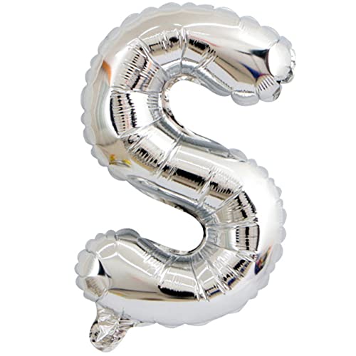 D2D | Party Balloon Buchstabe S in Silber - Größe 40 cm - Folienballon - Buchstabenballon - Geburtstagsdeko von d2d-needs