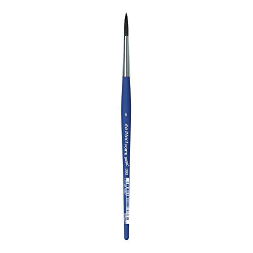 da Vinci Student Serie 393 Forte Basic Pinsel, rund, elastisch, synthetisch mit blau mattem Griff, Größe 6 von DA VINCI