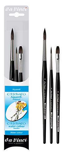 da Vinci Watercolor Series 5386 Casaneo Pinsel-Set, New Wave Synthetics, 3 Pinsel Set von da Vinci Brushes