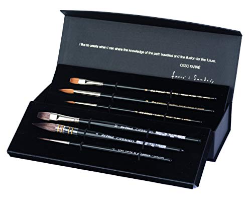 Signature Set CESC FARRÉ by da Vinci - 6 Pinsel: 10 No. 4 & 8, 1290 No. 4, 1301 No. 8, 498 No. 4, 5898 No. 12 von da Vinci