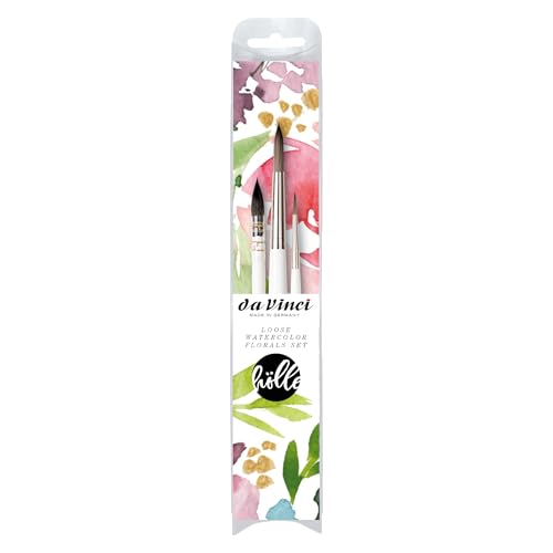 da Vinci | Signature | Frau Hölle & da Vinci, Loose Watercolor Florals | Aquarellmalerei | Künstlerpinsel | Verwaschpinsel | Made in Germany | Set | Größe 0 da Vinci | Signature | Frau Hölle & da Vinci, Loose Watercolor Florals | Aquarellmalerei | Künstlerpinsel | Verwaschpinsel | Made in Germany | Set | Größe 0 von da Vinci