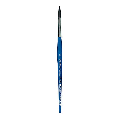 da Vinci Student Serie 393 Forte Basic Pinsel, rund, elastisch, synthetisch mit blau mattem Griff, Größe 8 (393-08) von da Vinci Brushes