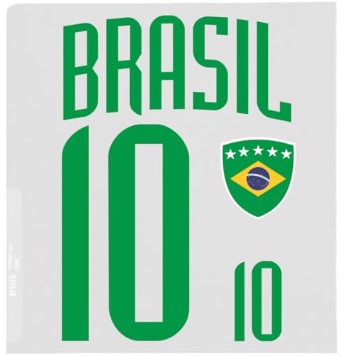 Brasilien Aufbügler Wappen Transfer Zum Aufbügeln 4 Stück Kleidungsstücke Bügeleisen oder Transferpresse T-Shirt Trikot Bügelmotiv - BR10 GR von daged