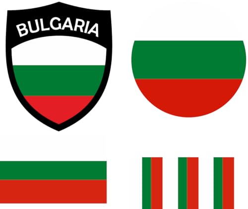 Bulgarien Aufbügler Wappen Transferbügeln Zum Aufbügeln 6 Stück Kleidungsstücke T-Shirt Bügelmotiv - 6B von daged