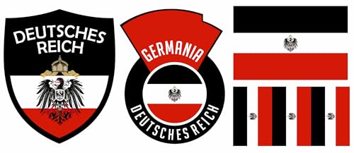 Deutsches Reich Aufbügler Wappen Transferbügeln Zum Aufbügeln 6 Stück Kleidungsstücke T-Shirt Bügelmotiv - 6B von daged