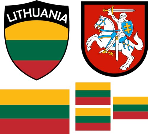 Litauen Aufbügler Wappen Transferbügeln Zum Aufbügeln 6 Stück Kleidungsstücke T-Shirt Bügelmotiv - 6B Litauen Aufbügler Wappen Transferbügeln Zum Aufbügeln 6 Stück Kleidungsstücke T-Shirt Bügelmotiv - 6B von daged
