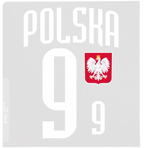 Polen Aufbügler Wappen Nummer 10 Transfer Zum Aufbügeln 4 Stück Kleidungsstücke Bügeleisen oder Transferpresse T-Shirt Trikot Bügelmotiv - BR10 W von daged