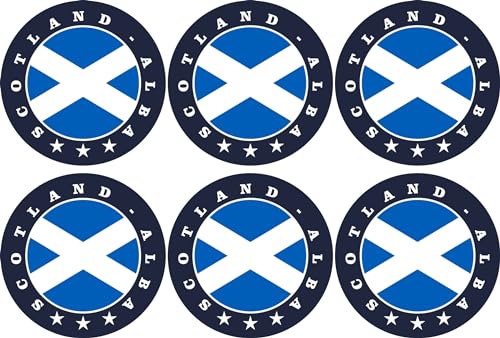 Schottland Aufbügler Wappen Transferbügeln Ø65mm Zum Aufbügeln 6 Stück Kleidungsstücke T-Shirt Bügelmotiv EM - FH6 von daged