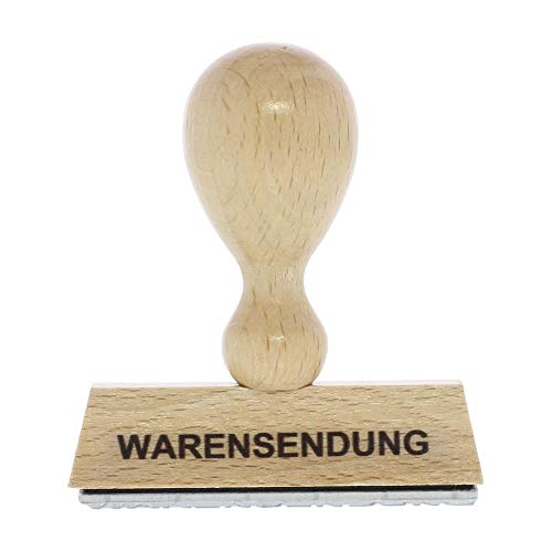 Holzstempel WARENSENDUNG (60x10 mm - 1 Zeile) von dakomyo